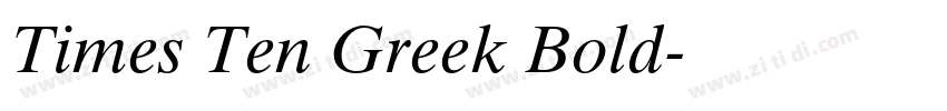 Times Ten Greek Bold字体转换
